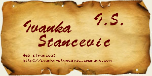 Ivanka Stančević vizit kartica